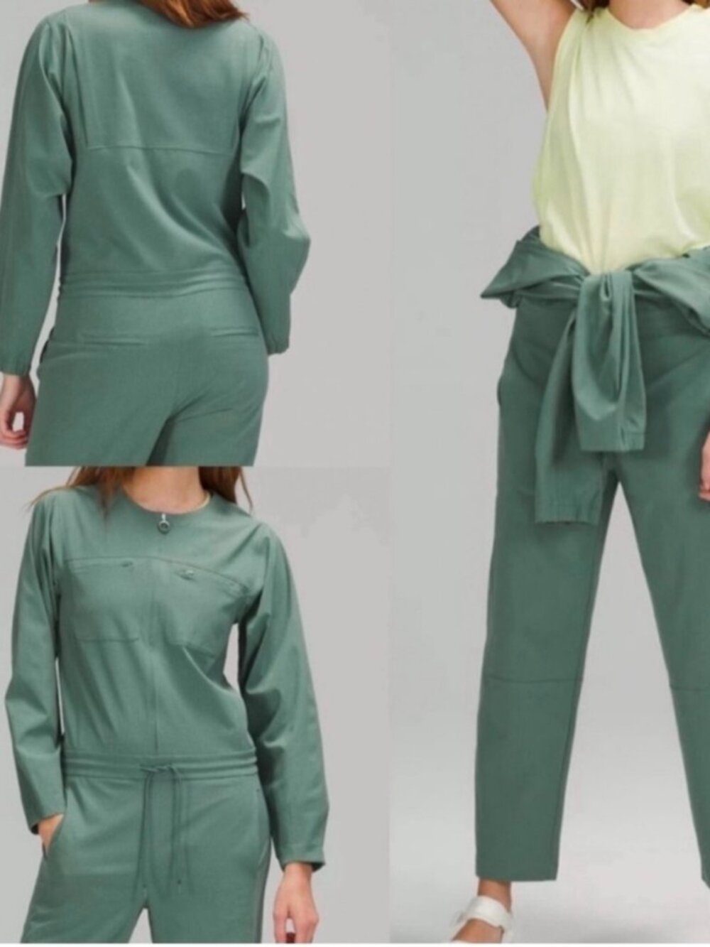 Lululemon Ventlight Zippered Jumpsuit Tidewater One Piece  Size 2 Green